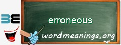 WordMeaning blackboard for erroneous